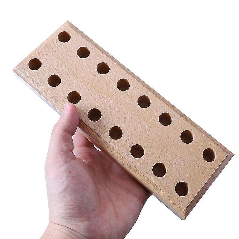 Wooden Plier Rack with 16 Holes for Pliers Stand Tool Storage