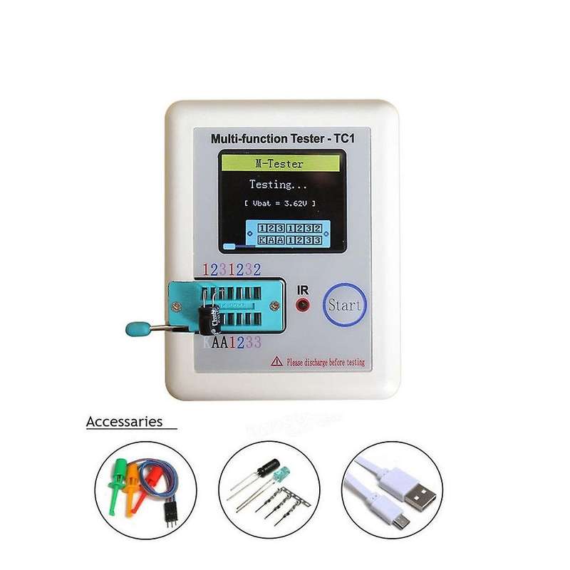 Lcr-tc1 Transistor Tester Tft Diode Triode Npn Pnp Mosfet, Colorful