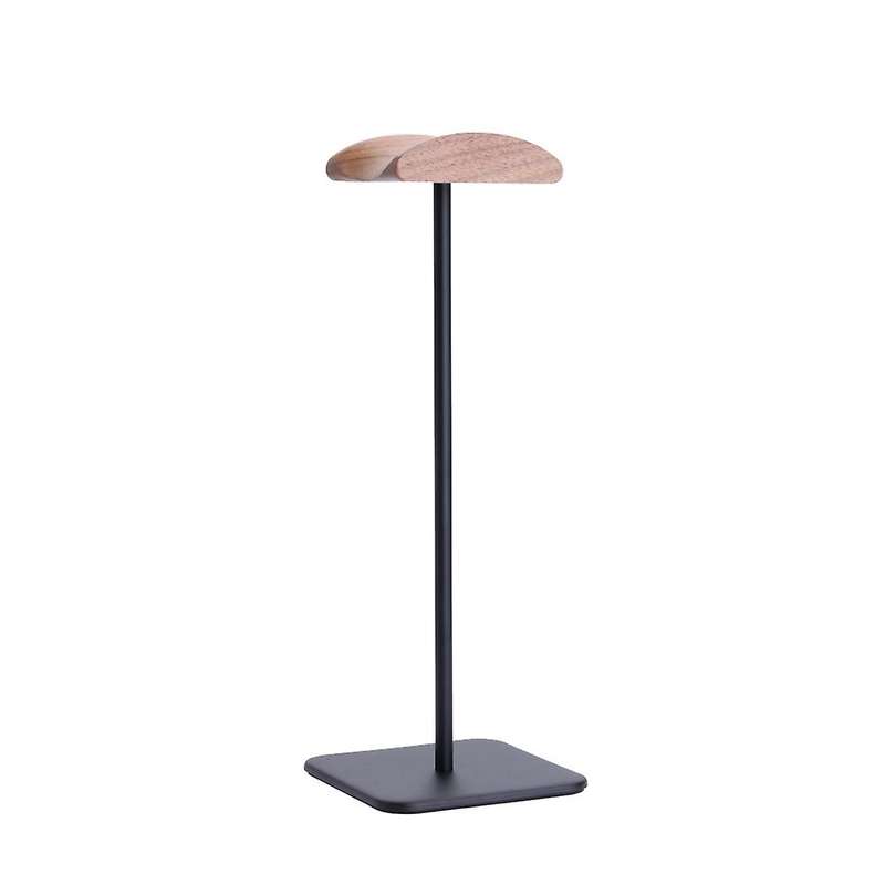 Walnut Wood Headphone Stand Holder Aluminum Supporting Bar,black