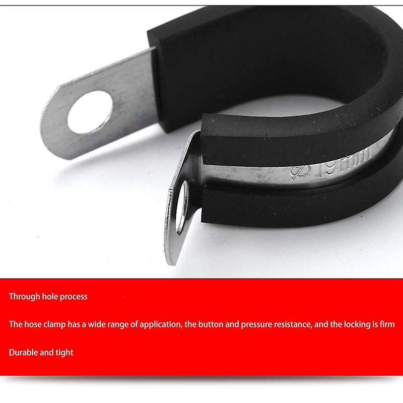 Cable Clamp,52pcs Rubber Cushion Insulated Clamp.stainless Steel