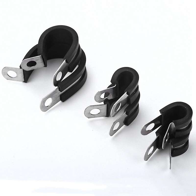 Cable Clamp,52pcs Rubber Cushion Insulated Clamp.stainless Steel