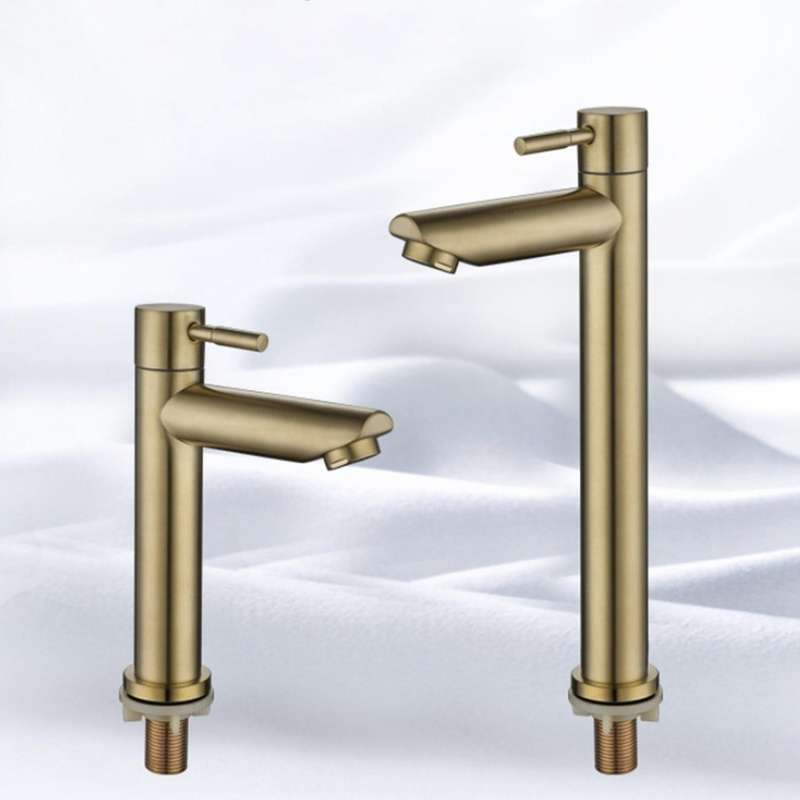 Bathroom Basin Faucet Cold Sink Single Lever Sink Faucet Gold-182mm