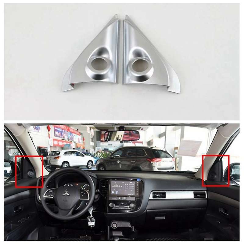Matt Silver Front Door A Pillar Triangle Cover for Outlander 2013-19