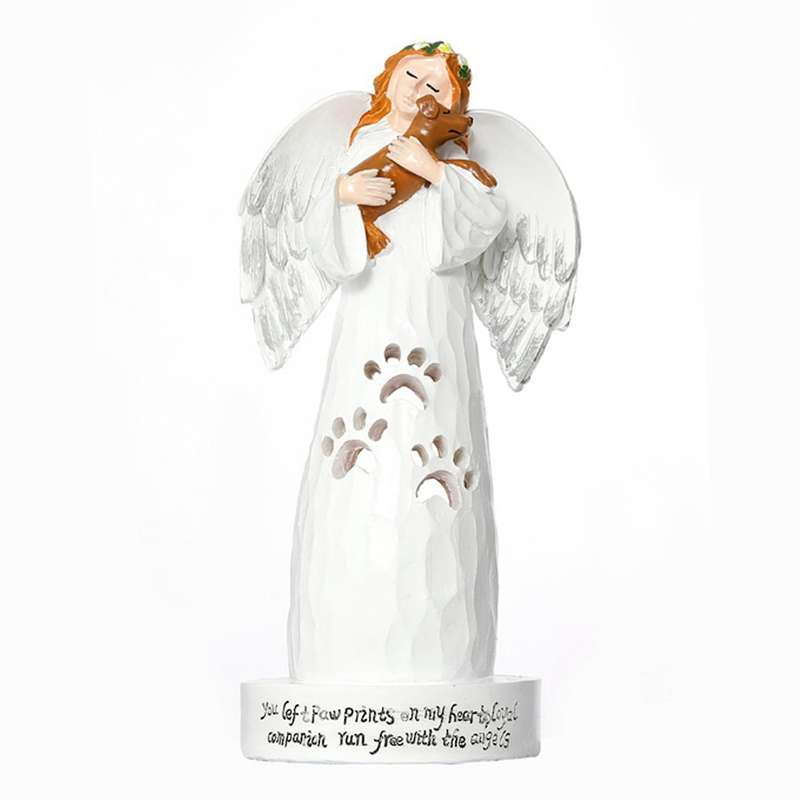 Fairy Statue Garden Ornament Resin Craft Angel Statue Candle Holder