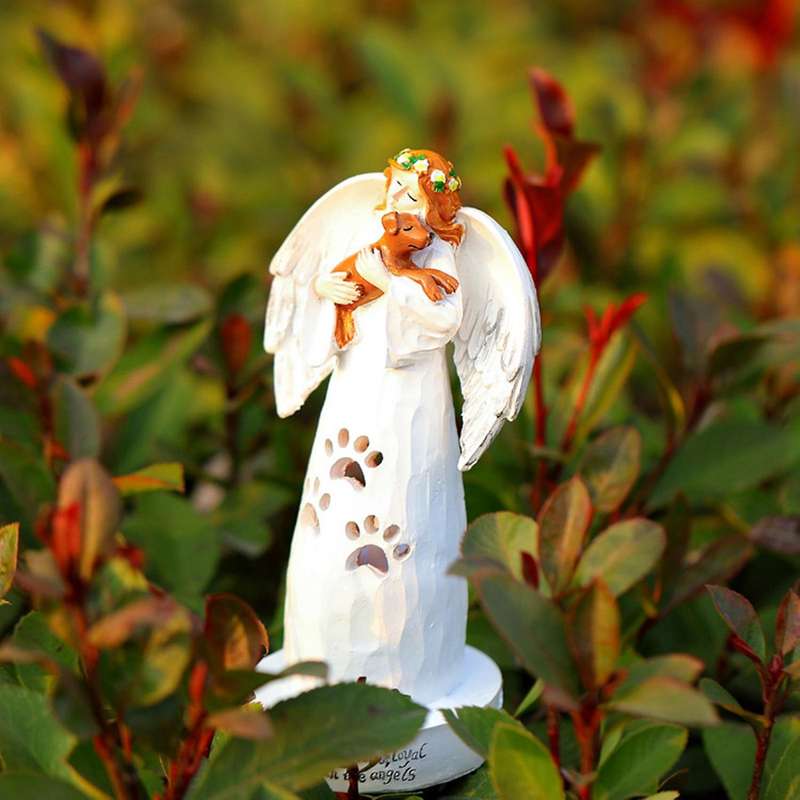 Fairy Statue Garden Ornament Resin Craft Angel Statue Candle Holder