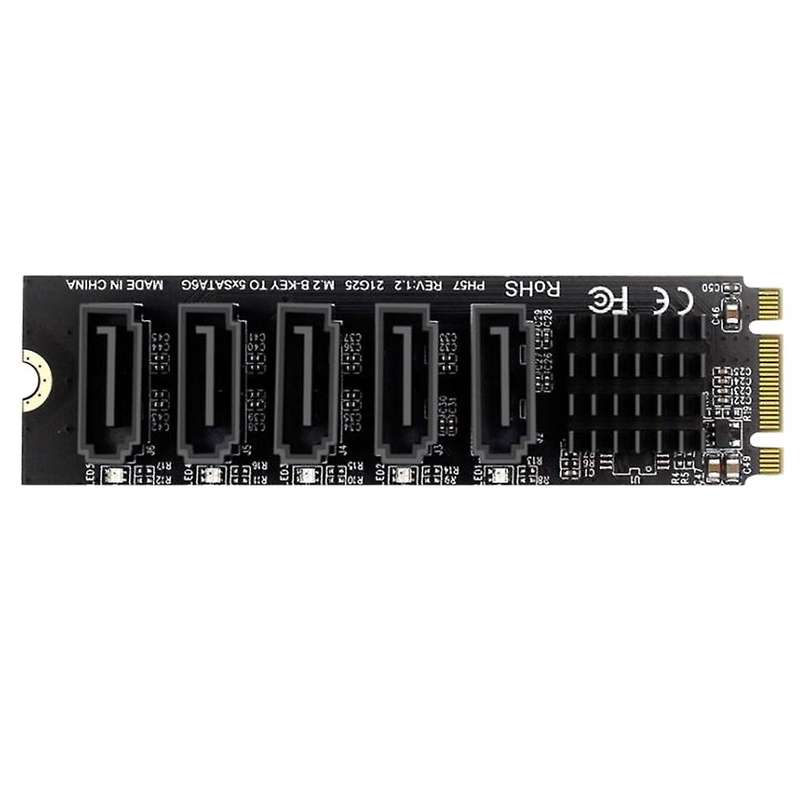 M.2 Ngff B-key Sata Change 5 Port Expansion Card 6gbps Expansion Card