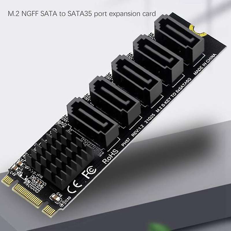 M.2 Ngff B-key Sata Change 5 Port Expansion Card 6gbps Expansion Card