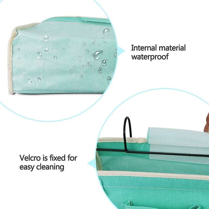 2 Pack Bedside Hanging Storage Bag for Dorm Room to Organize(green)