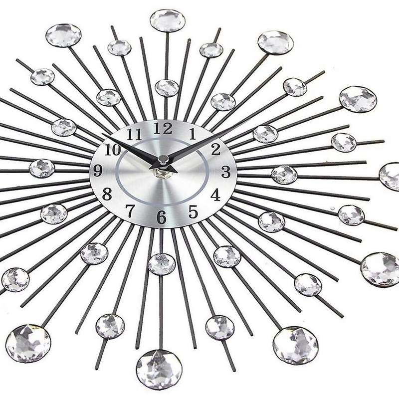 Vintage Metal Art Crystal Morden Wall Clock Clock Design Home Decor
