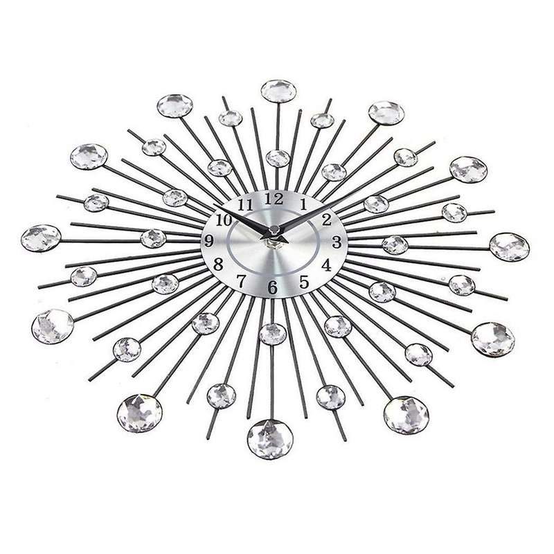 Vintage Metal Art Crystal Morden Wall Clock Clock Design Home Decor