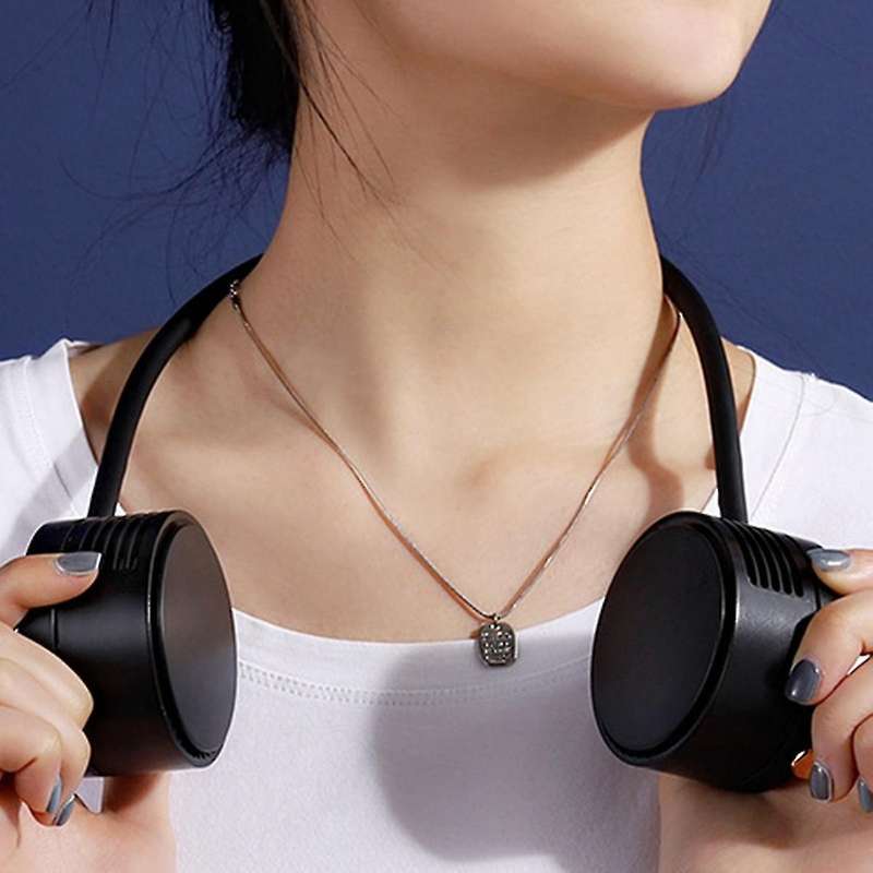 Portable Neck Fan Bladeless Fan 360 Cooling 3 Speeds Headset Design