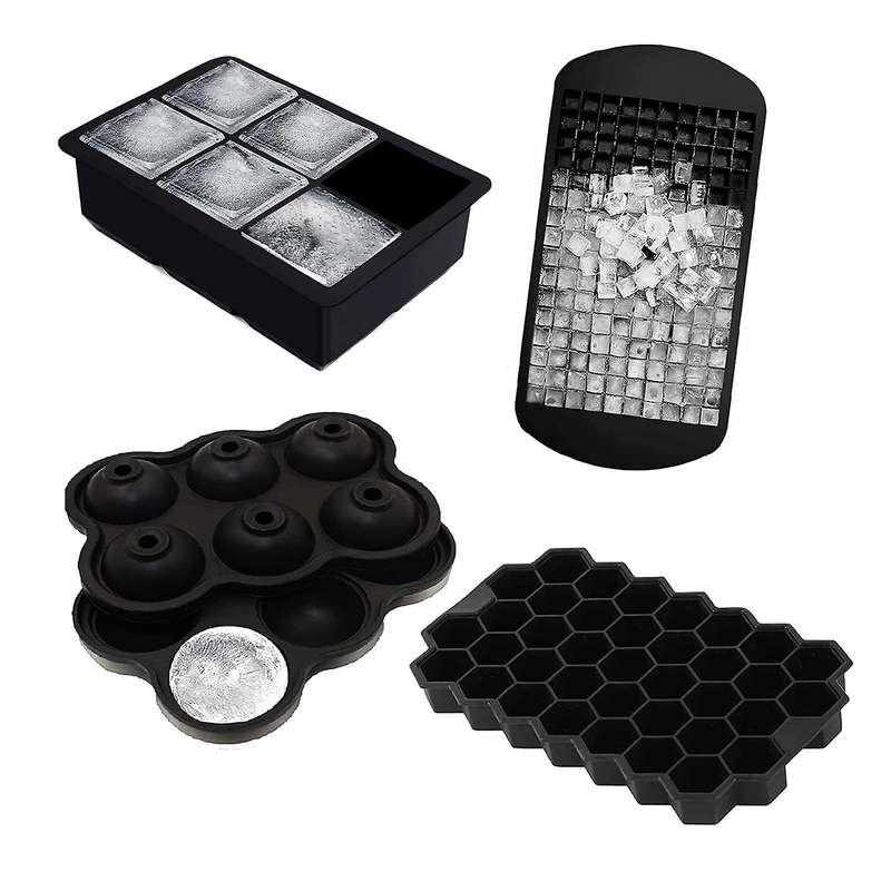 Ice-cube Tray,silicone Ice-cube Mold for Freezer (set Of 4)