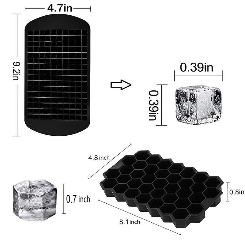 Ice-cube Tray,silicone Ice-cube Mold for Freezer (set Of 4)