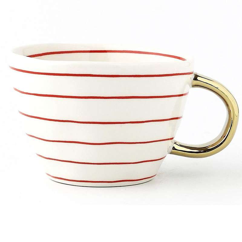 Geometric Ceramic Cup Hand Painted Capacity Irregular Coffee Cup H