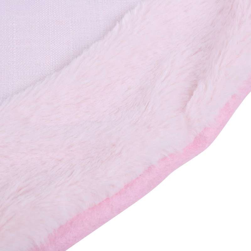 Pink Christmas Tree Skirt with Led Light Faceless Doll Carpet -a