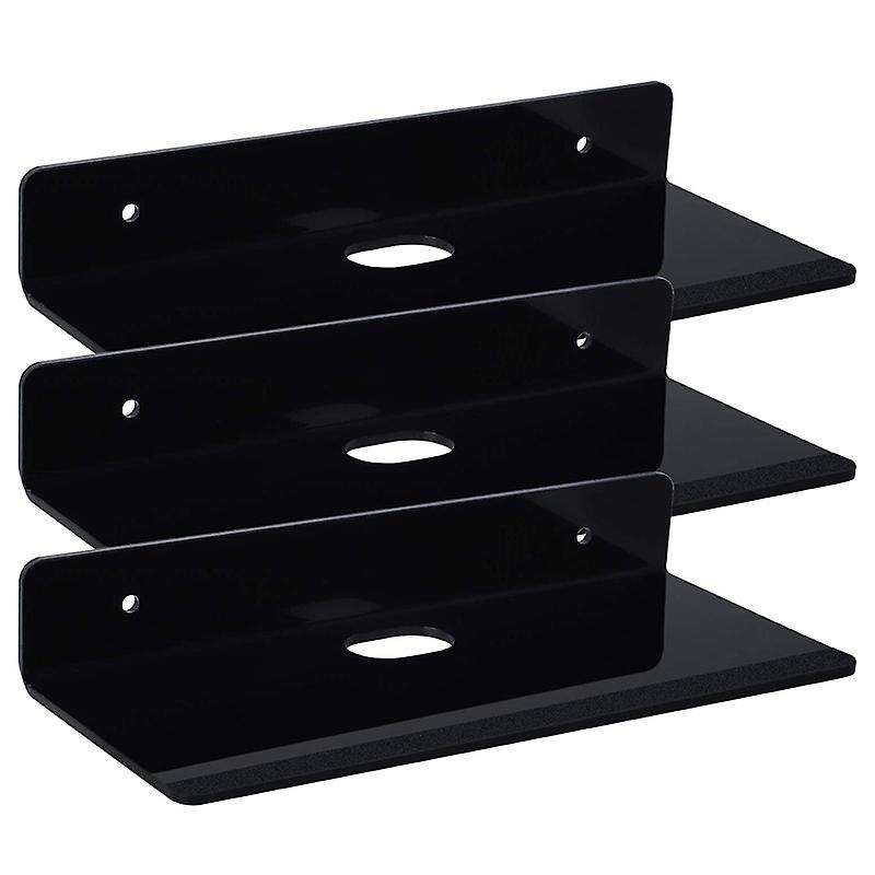 Acrylic Floating Wall Shelves Set Of 3, Damage-free Display