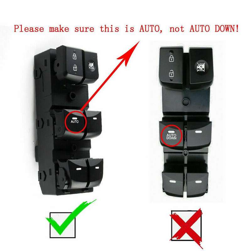 Left Driver Side Master Power Door Window Switch for Hyundai Elantra