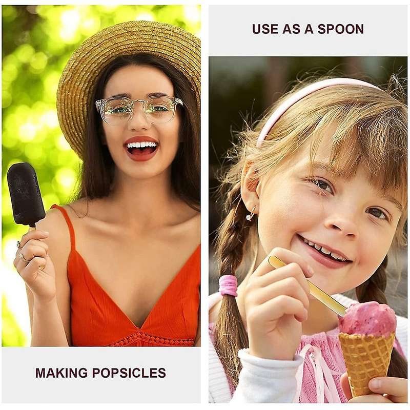 80 Pieces Acrylic Cakesicle Sticks 4.5 Inch Reusable (gold and Pink)