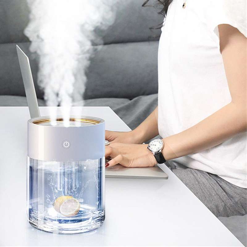 2l Humidifier with Led Lamp Triple Nozzle Heavy Fog Aroma Humidifiers