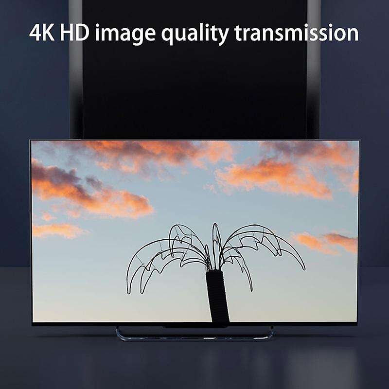 Hdmi-compatible to Dp Conversion Cable 4k 60hz with Usb Power Supply