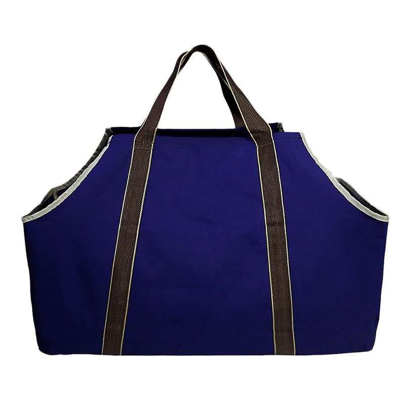 Log Storage Holder Carrier Canvas Firewood Bag Durable Tote Bag - C