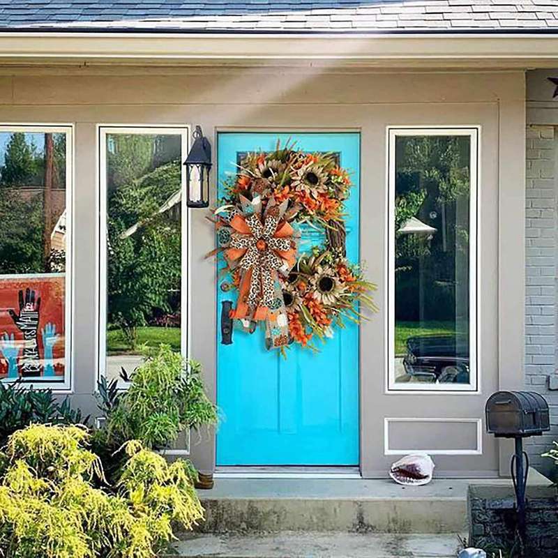 30cm Christmas Wreath Xmas Decor Door Hanging Rattan Ornament Gift