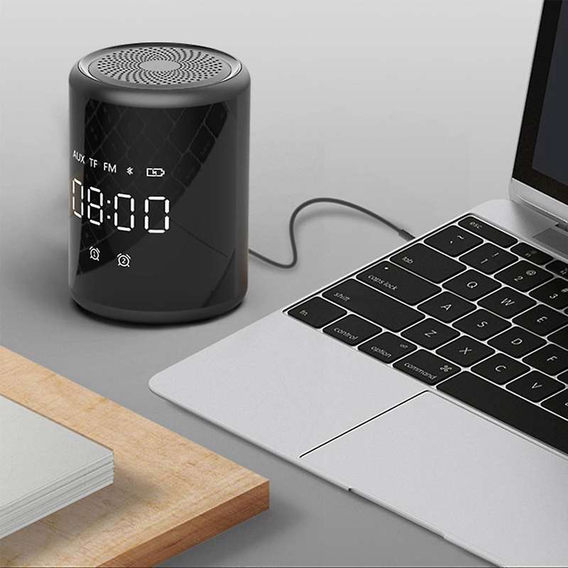 A18 Portable Bluetooth Speaker Display Alarm Clock Speaker Subspeaker