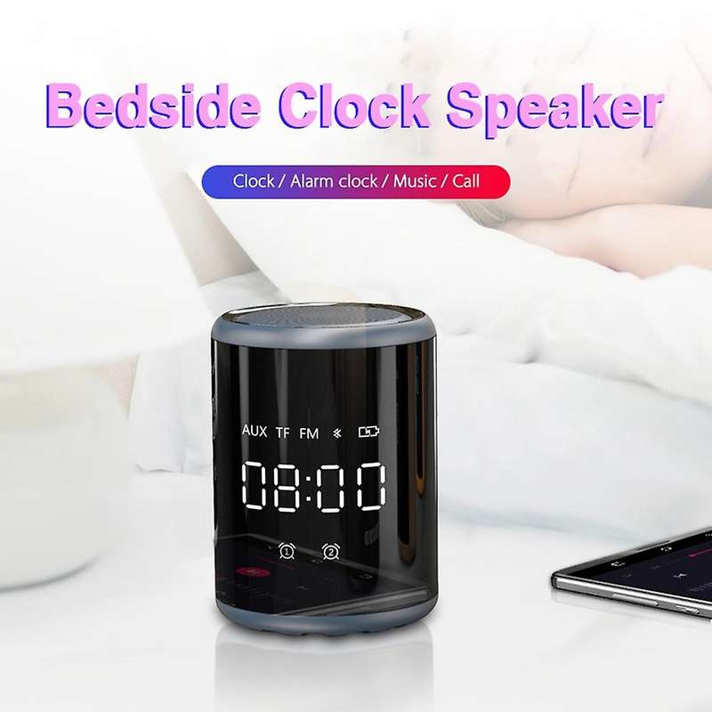 A18 Portable Bluetooth Speaker Display Alarm Clock Speaker Subspeaker