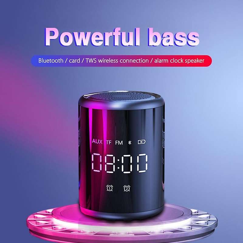 A18 Portable Bluetooth Speaker Display Alarm Clock Speaker Subspeaker