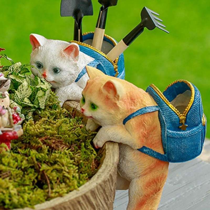 Garden Flowerpot Fish Tank Cat Decoration Gift Pendant Ornament C