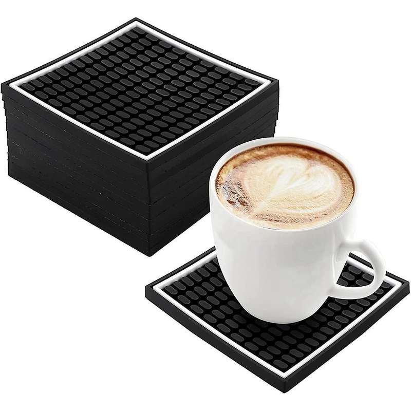 12 Pack Drink Coasters, 4x4 Inch Square Absorbent Coasters