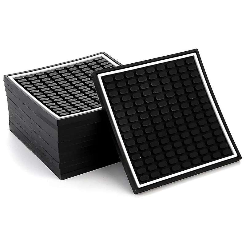 12 Pack Drink Coasters, 4x4 Inch Square Absorbent Coasters