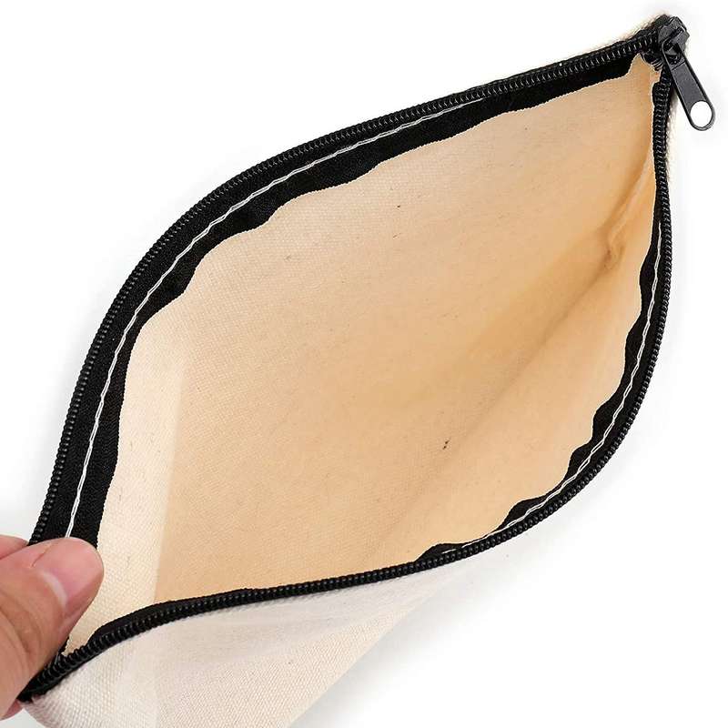 32pcs Canvas Zipper Bag Pencil Case Cosmetic Bag Blank Bag Diy Craft