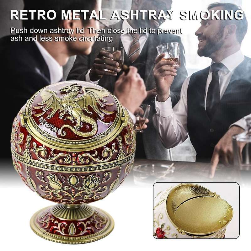 Windproof Ashtray with Lids Ashtray for Office Tabletop Decor,1