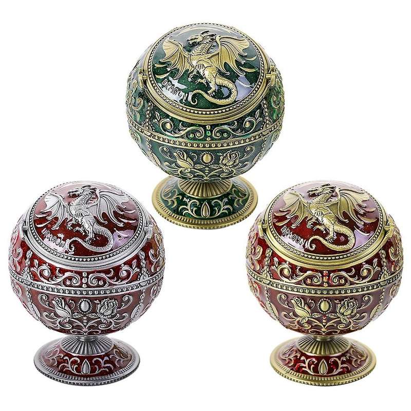 Windproof Ashtray with Lids Ashtray for Office Tabletop Decor,1