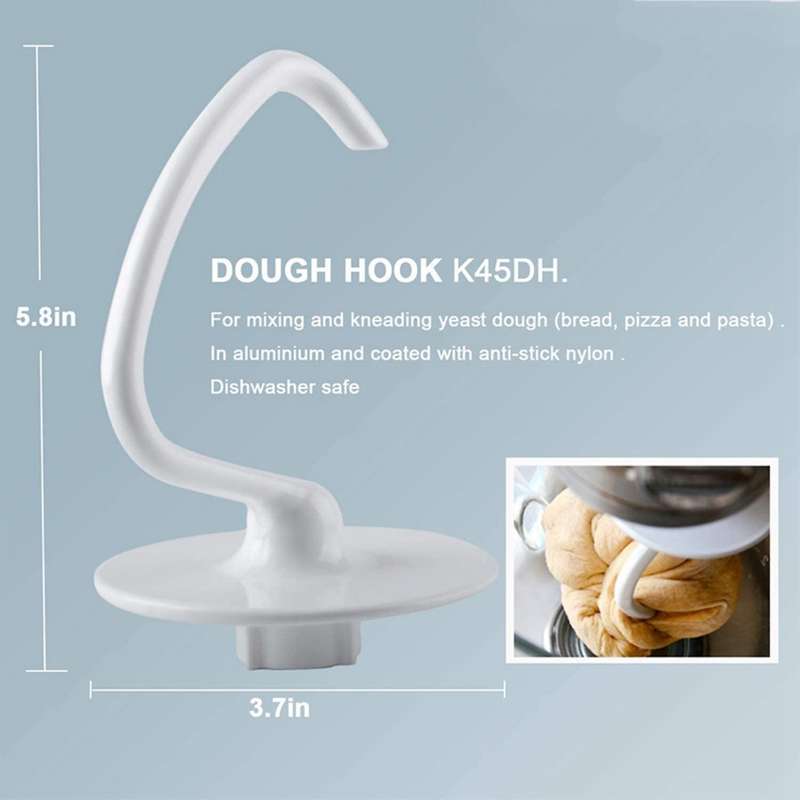 Dough Hook&flex Edge Beater Parts for 4.5-5 Qt Food Edge Bowl Scraper