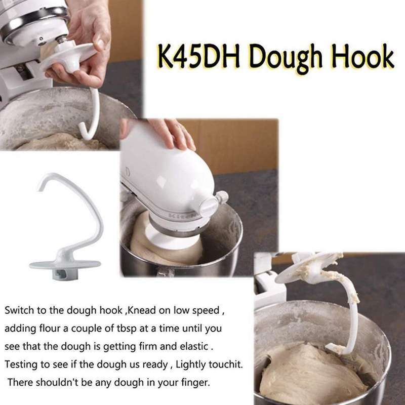 Dough Hook&flex Edge Beater Parts for 4.5-5 Qt Food Edge Bowl Scraper