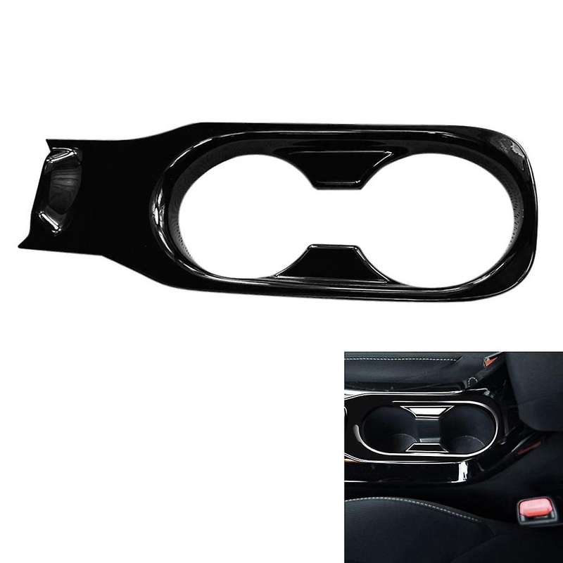 Glossy Black Cup Holder Cover for Toyota Corolla Cross 2021 2022 Rhd