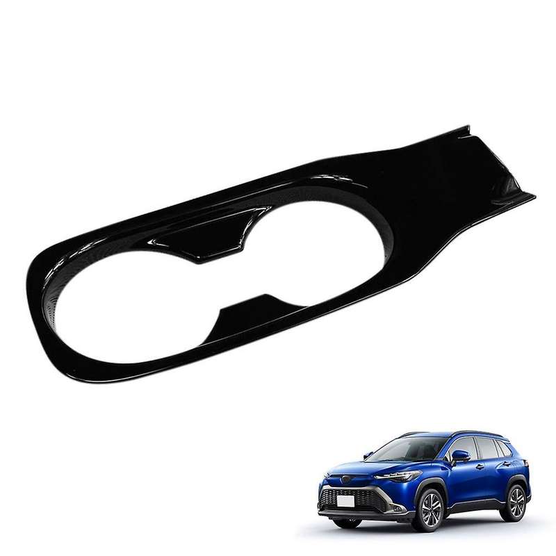 Matte Silver Cup Holder Cover for Toyota Corolla Cross 2021 2022 Rhd