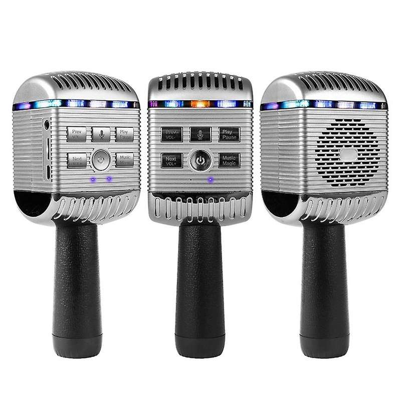 Karaoke Live Party Singing Microphone for Mobile Phone Pc Silver