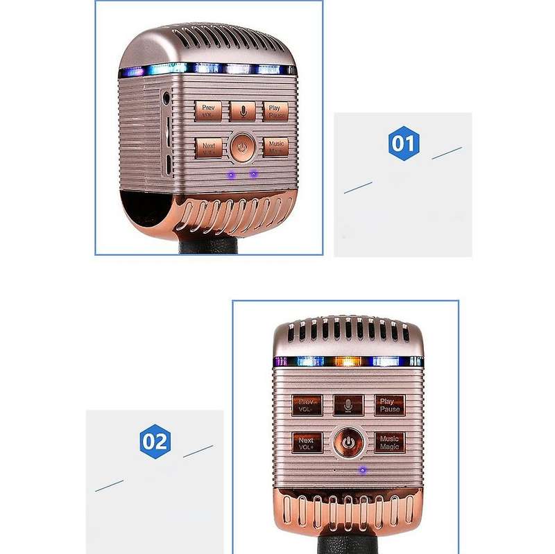 Karaoke Live Party Singing Microphone for Mobile Phone Pc Silver