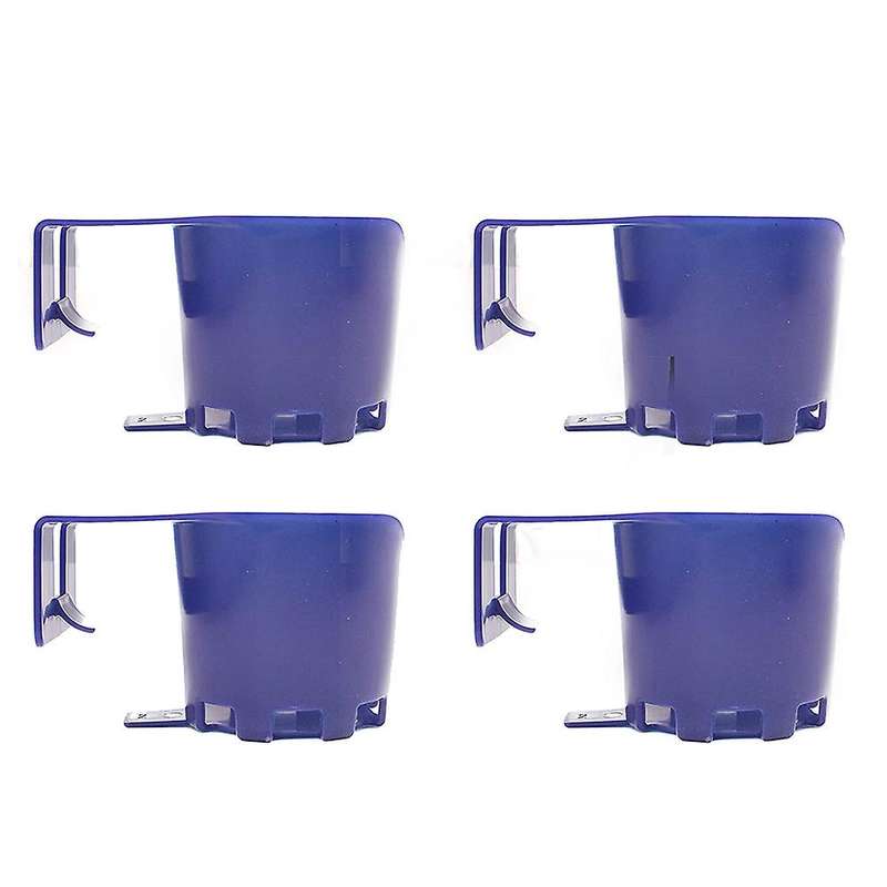 4 Pack Poolside Cup Holder Above Ground Pool No Spill Holder (blue)
