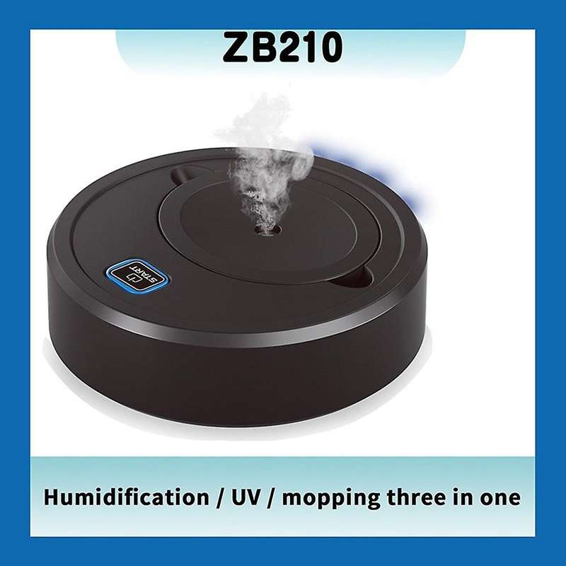 Automatic Sweeping Robot and Air Humidifier In One,black