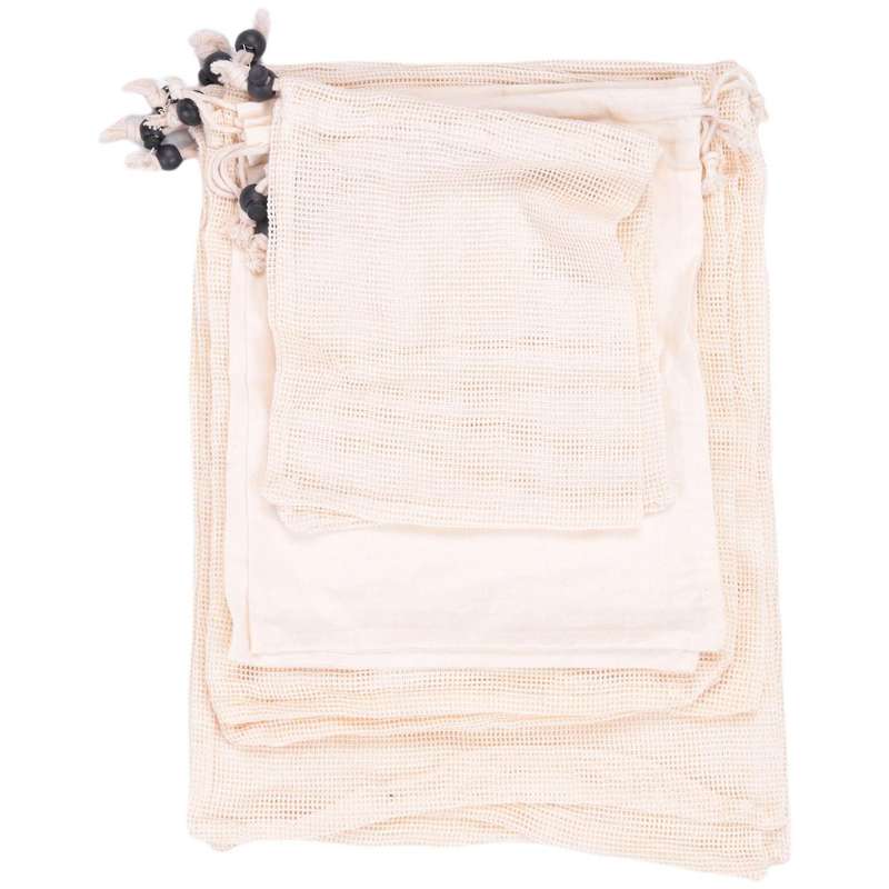 12-set Reusable Produce Bags Organic Cotton Shopping Net Bags