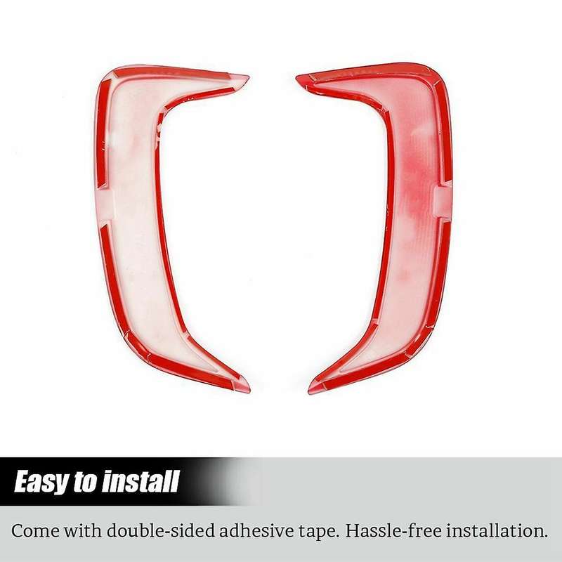Rear Bumper Side Fin Air Vent for Dodge Charger 2015-2021 2pcs (red)