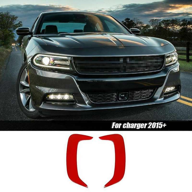 Rear Bumper Side Fin Air Vent for Dodge Charger 2015-2021 2pcs (red)
