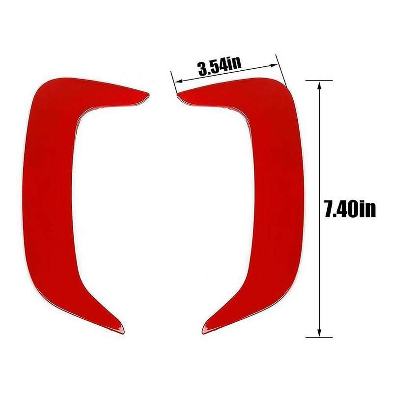 Rear Bumper Side Fin Air Vent for Dodge Charger 2015-2021 2pcs (red)