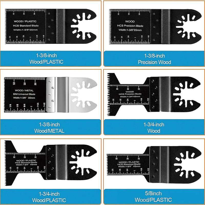 21 Pack Multi Tool for Wood Plastics Metal Quick Release Tool Blades