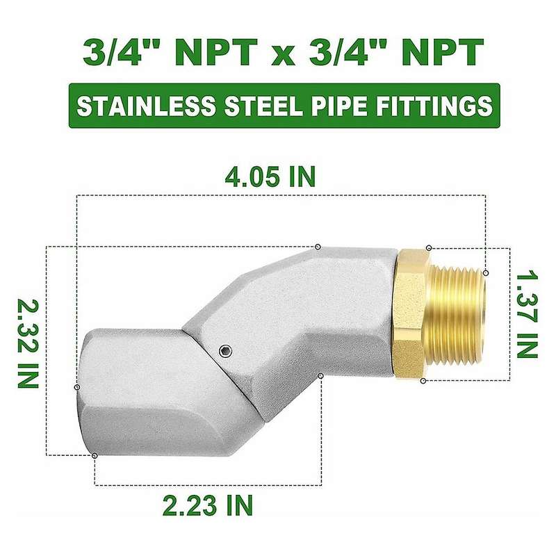 Fuel Hose Swivel 360 Rotating Connector for Fuel Nozzle 3/4 Inch