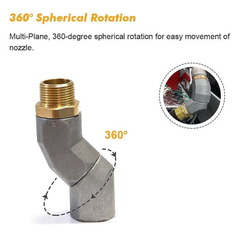 Fuel Hose Swivel 360 Rotating Connector for Fuel Nozzle 3/4 Inch